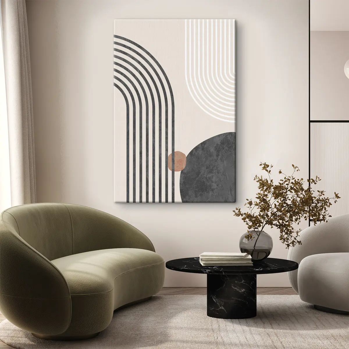 Glezna Abstraktas formas, kas rada vizuālu harmoniju s36493