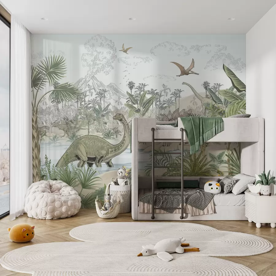 Fototapetes Dinozauri lietus mežā u98674