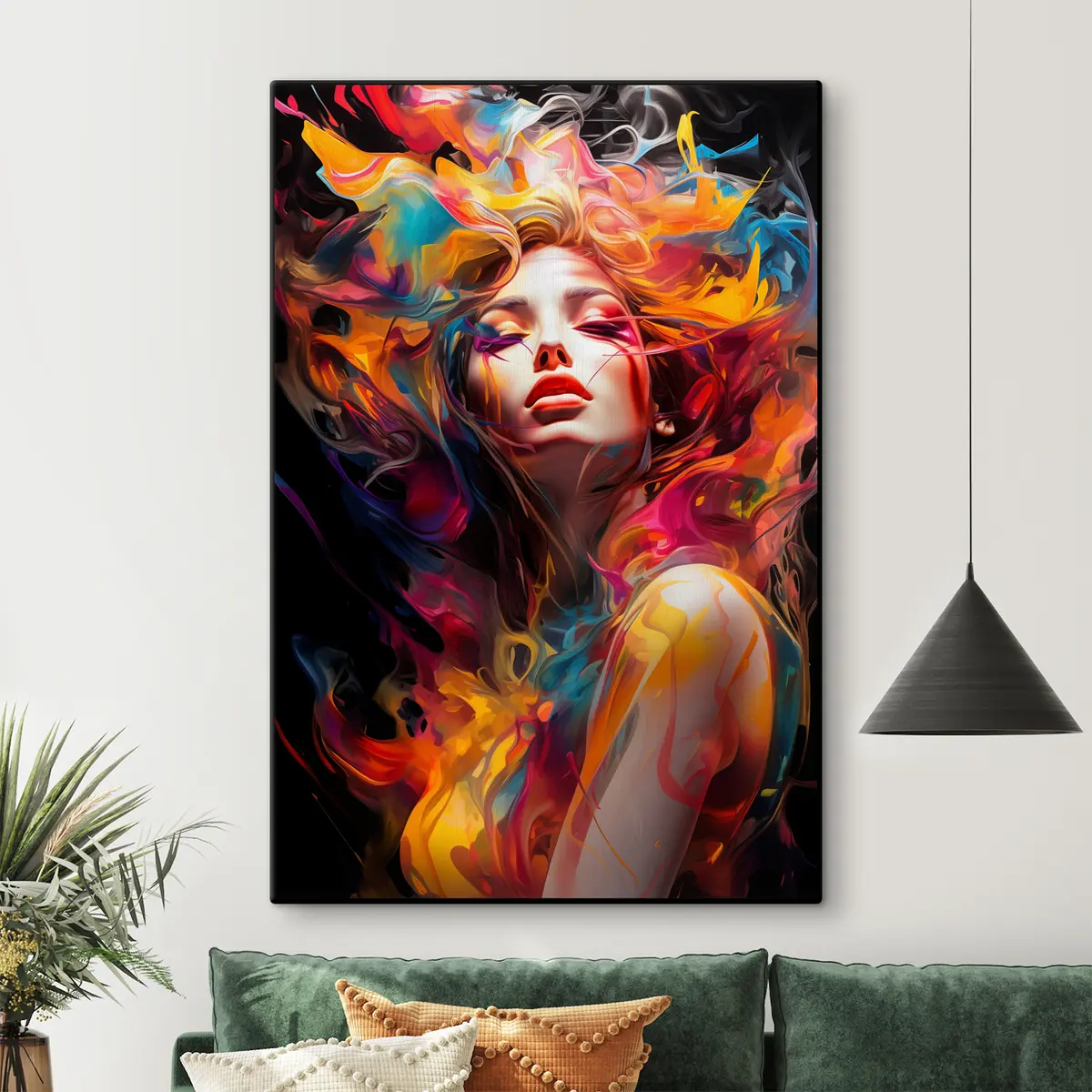 Glezna Spilgtas krāsas plūstošā skaistumā s36677