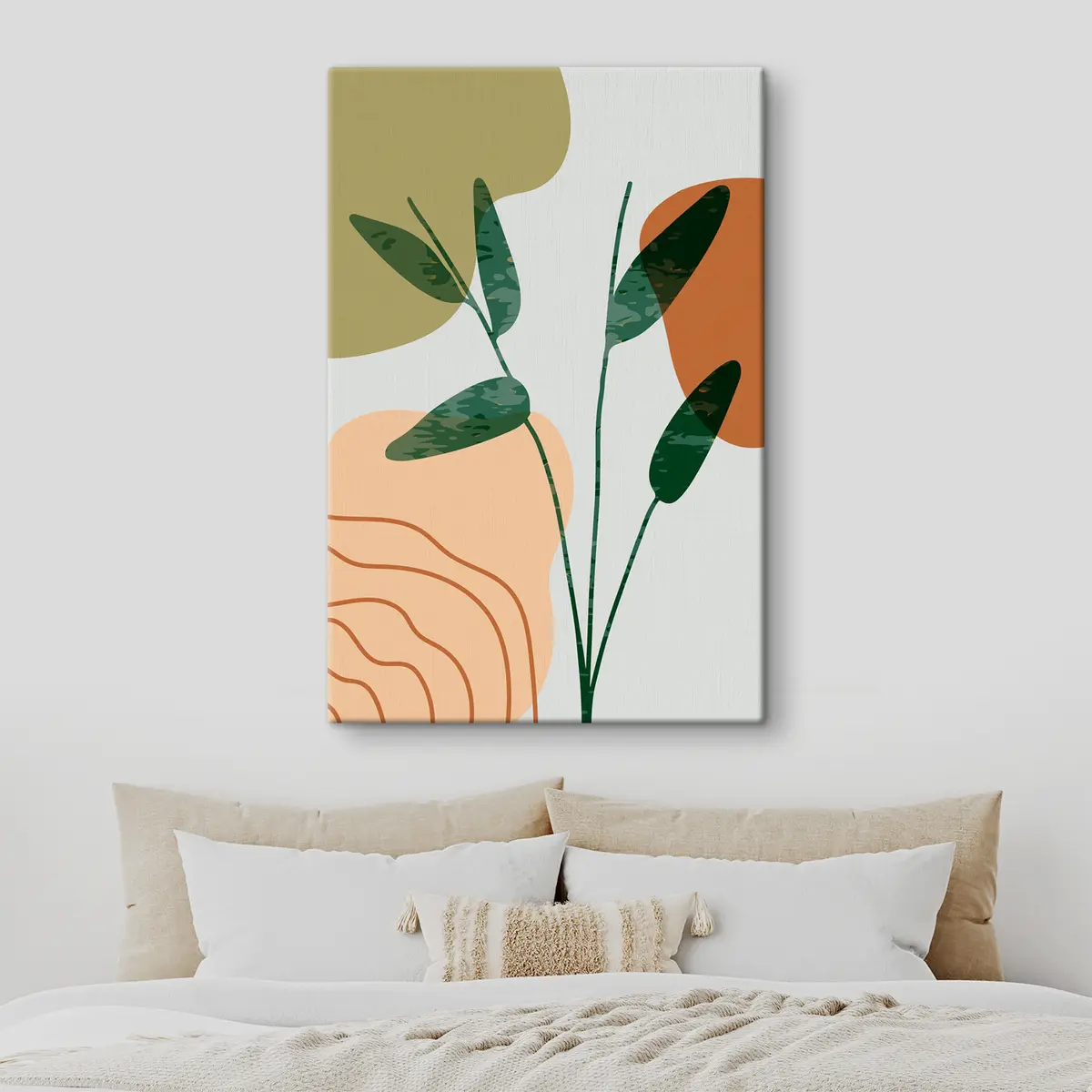 Glezna Abstrakts zaļums maigās krāsās s36712