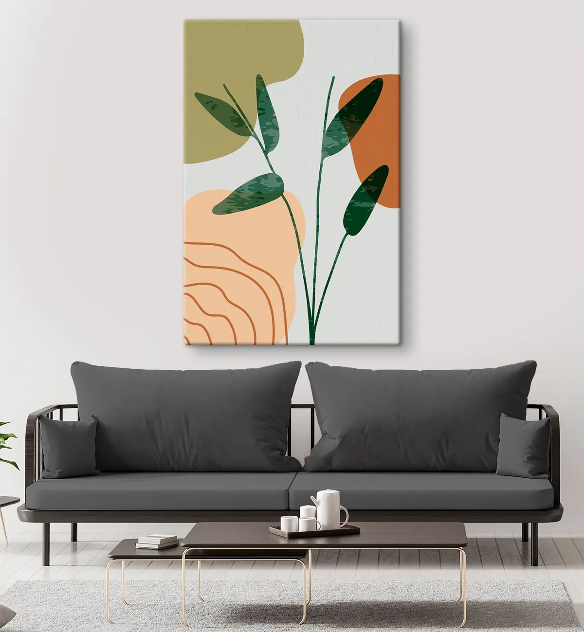 Glezna Abstrakts zaļums maigās krāsās s36712