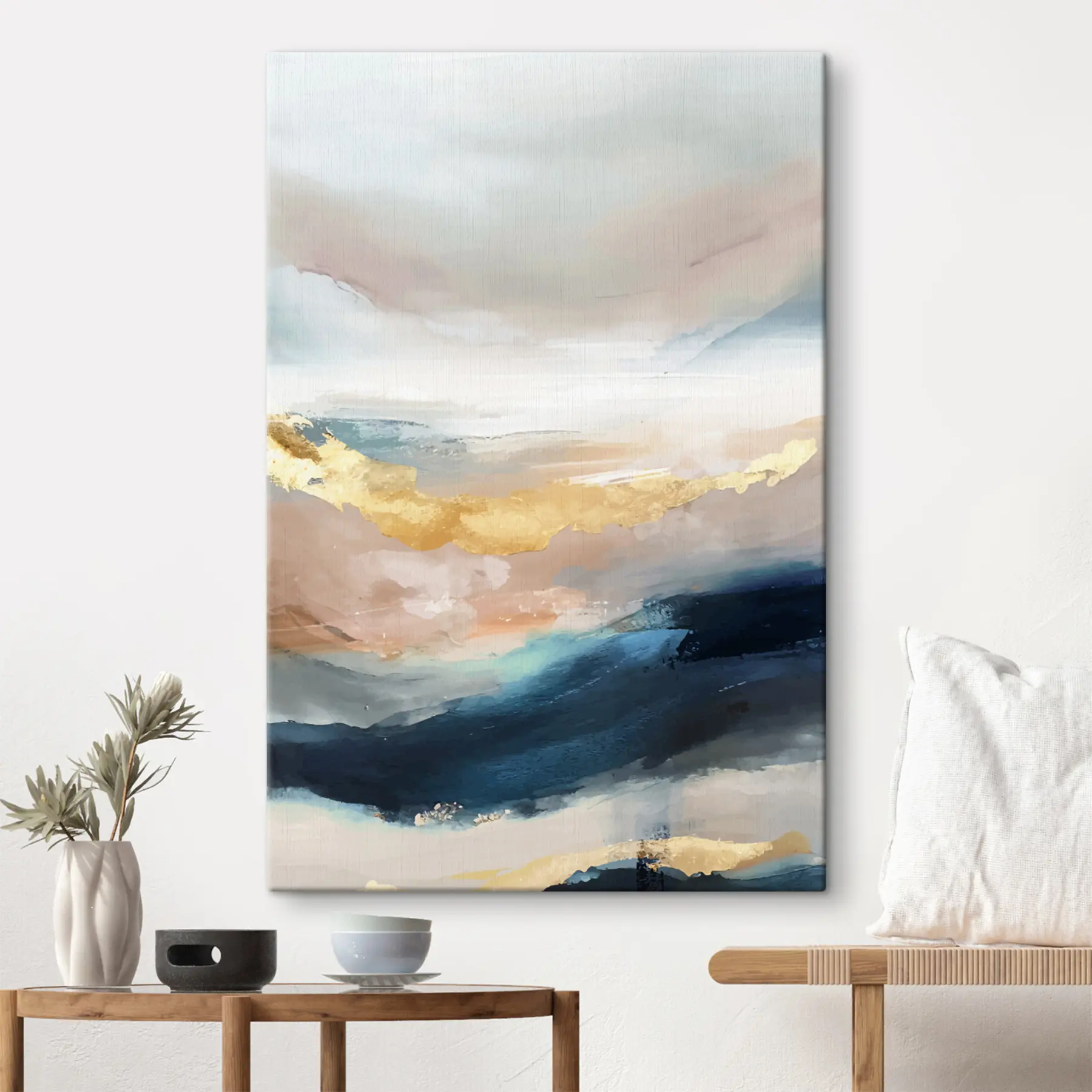 Fototapetes Mierīgie toņi apvienojas ar maigām tekstūrām s36780