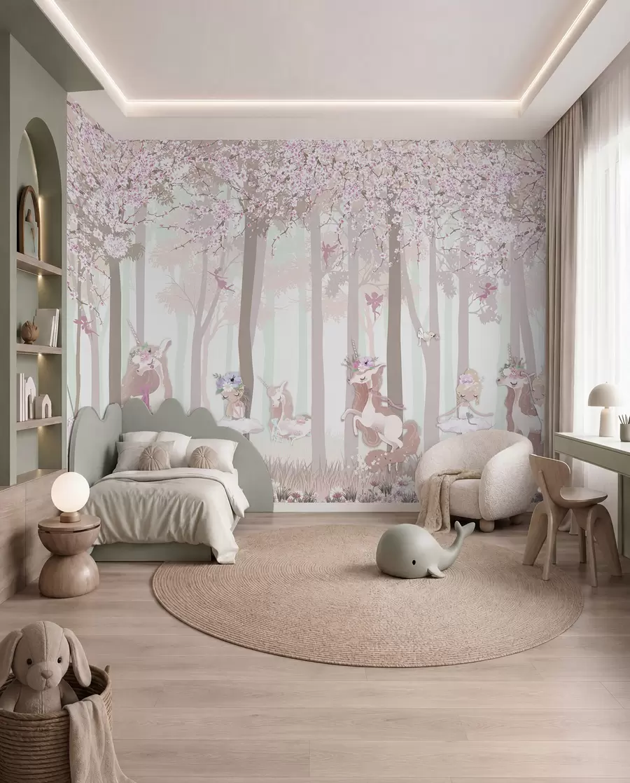 Fototapetes Princeses ziedošā mežā u98694