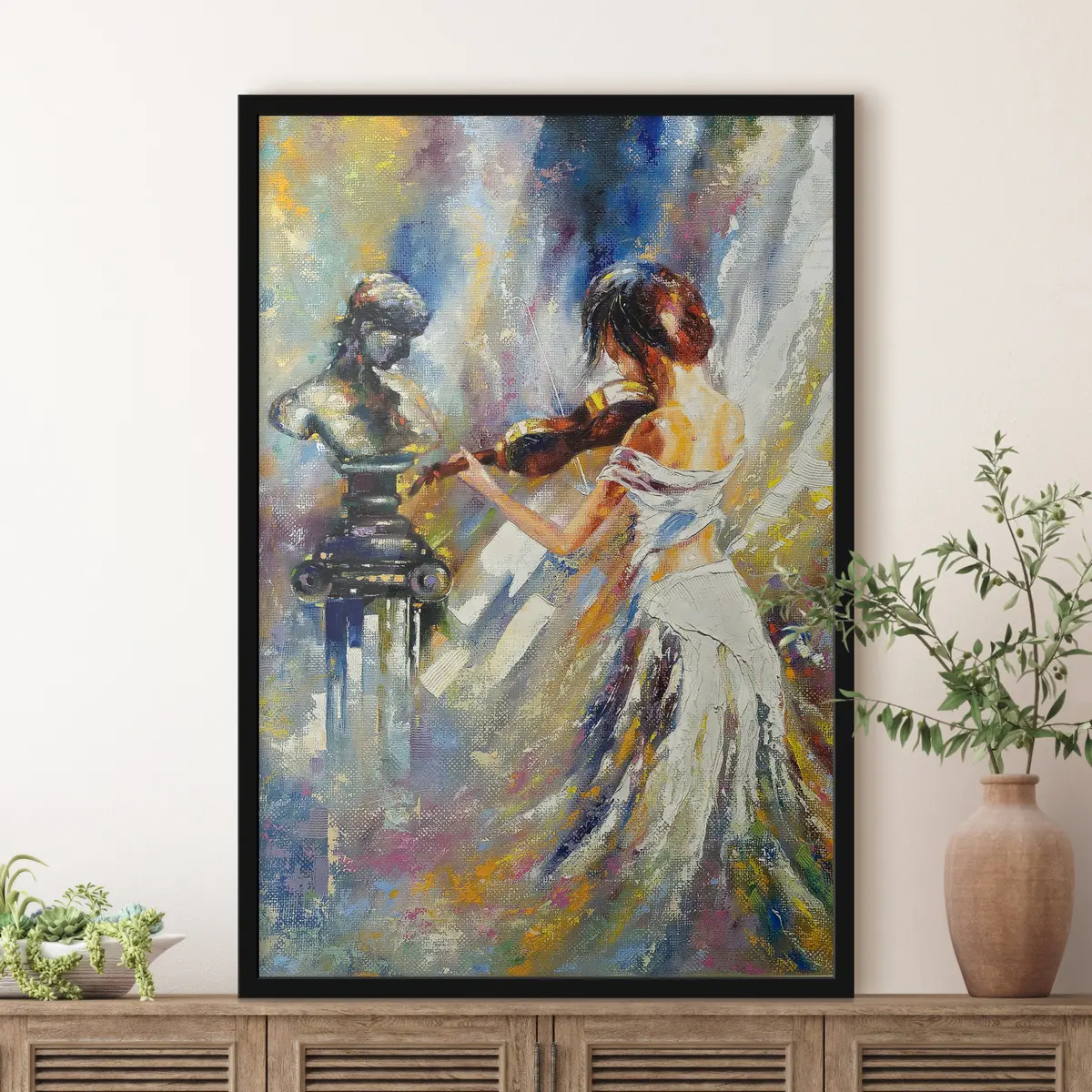 Plakāts Mūzikas harmonija ar māksliniecisko klātbūtni f04222