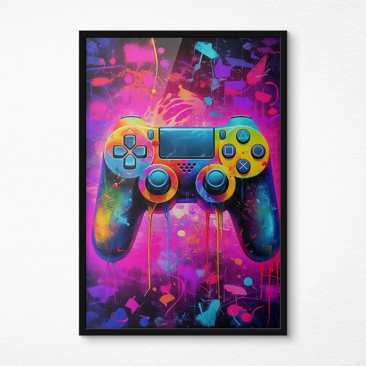 Plakāts Spilgts kontrolieris abstraktās krāsās f34262