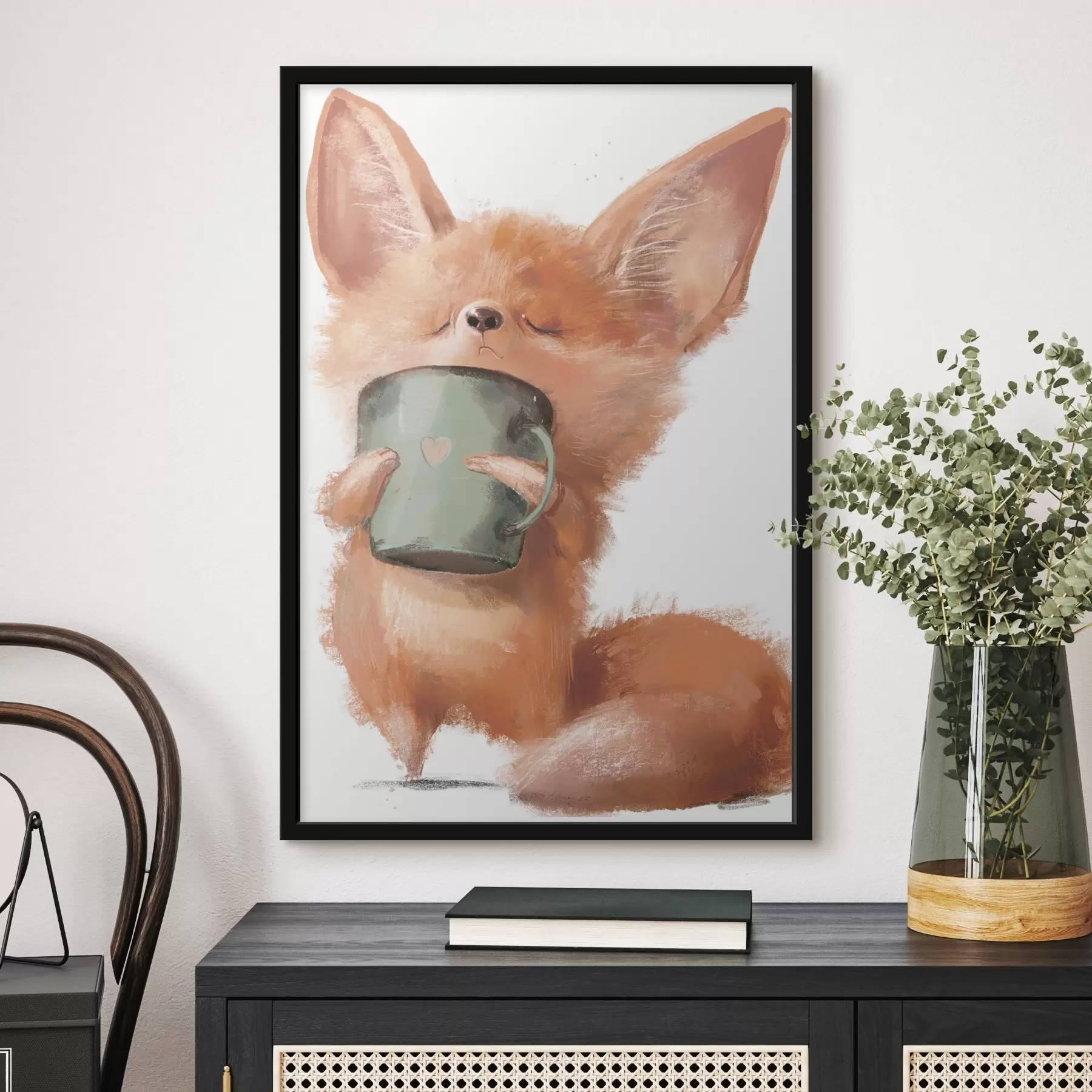 Glezna Mājīgi brīži ar siltu dzērienu f35008