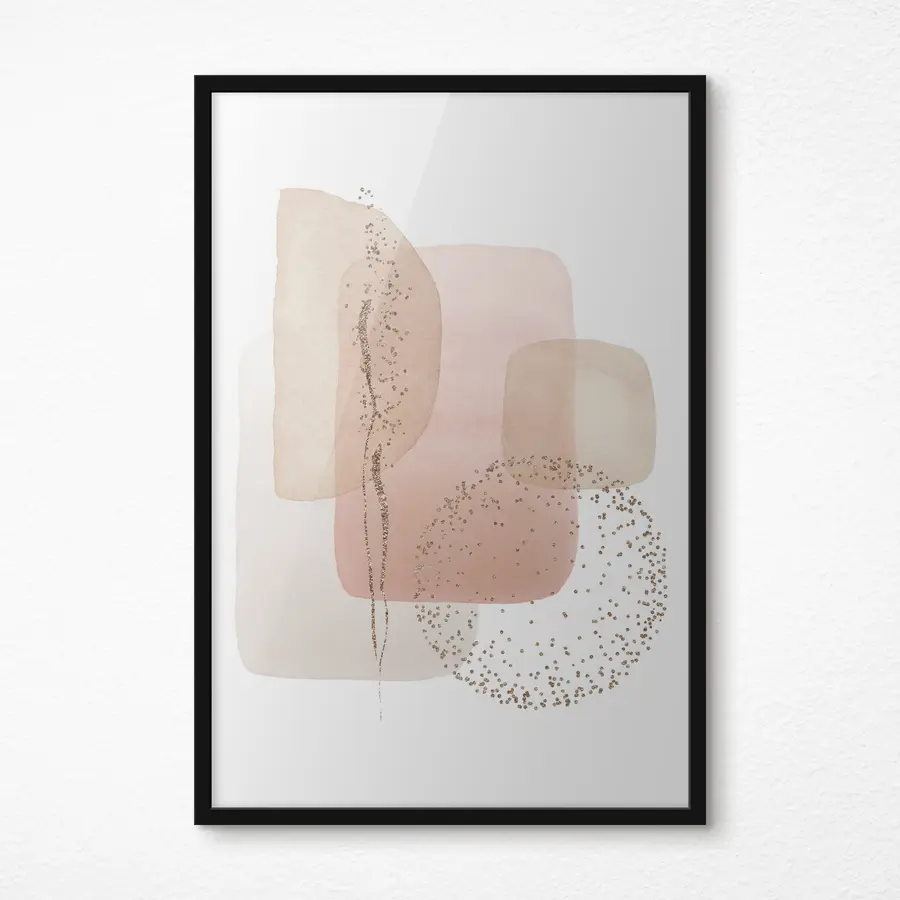 Glezna Abstraktas krāsas un formas harmoniski saplūst f35959