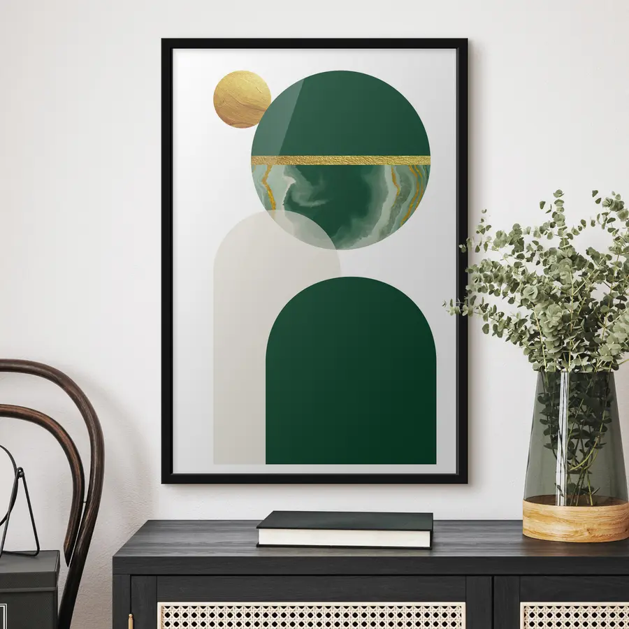 Fototapetes Ģeometriskas formas harmoniskās krāsās f35985