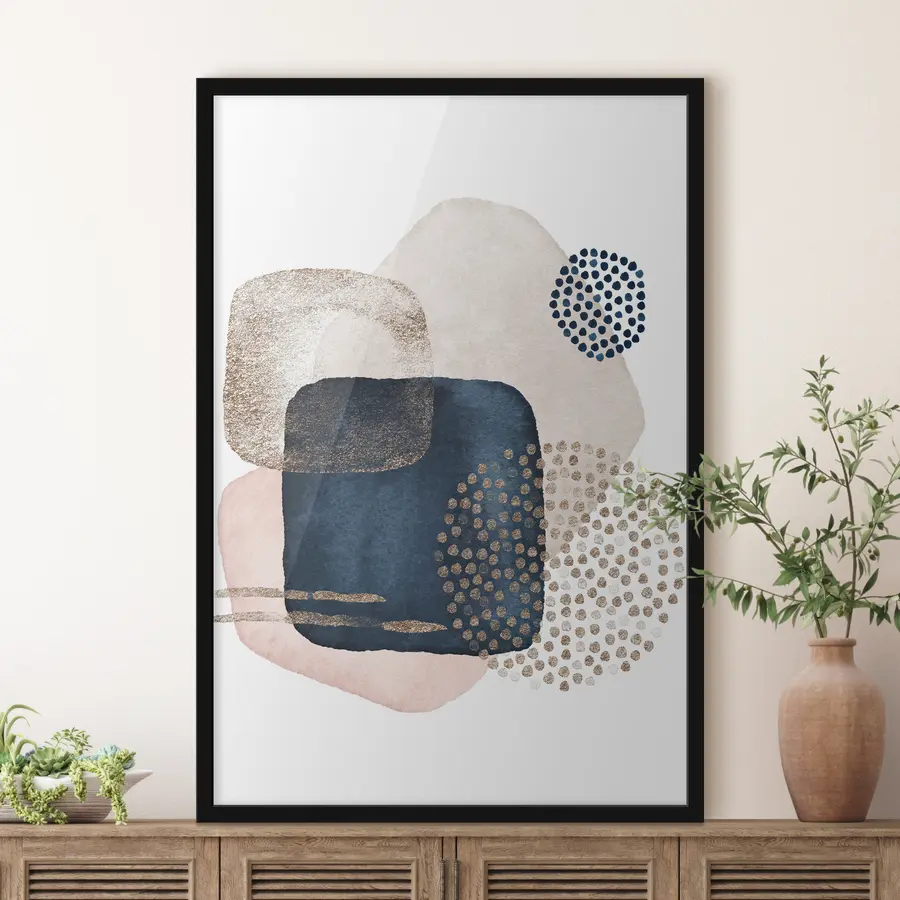 Fototapetes Elegantas abstrakcijas formas maigās krāsās f35989