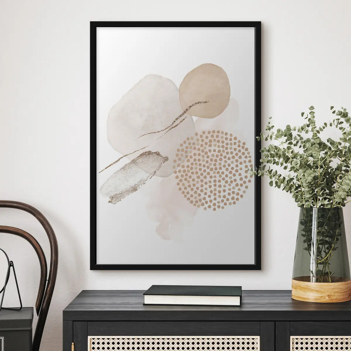 Plakāts Elegantas formas maigās krāsās f35990