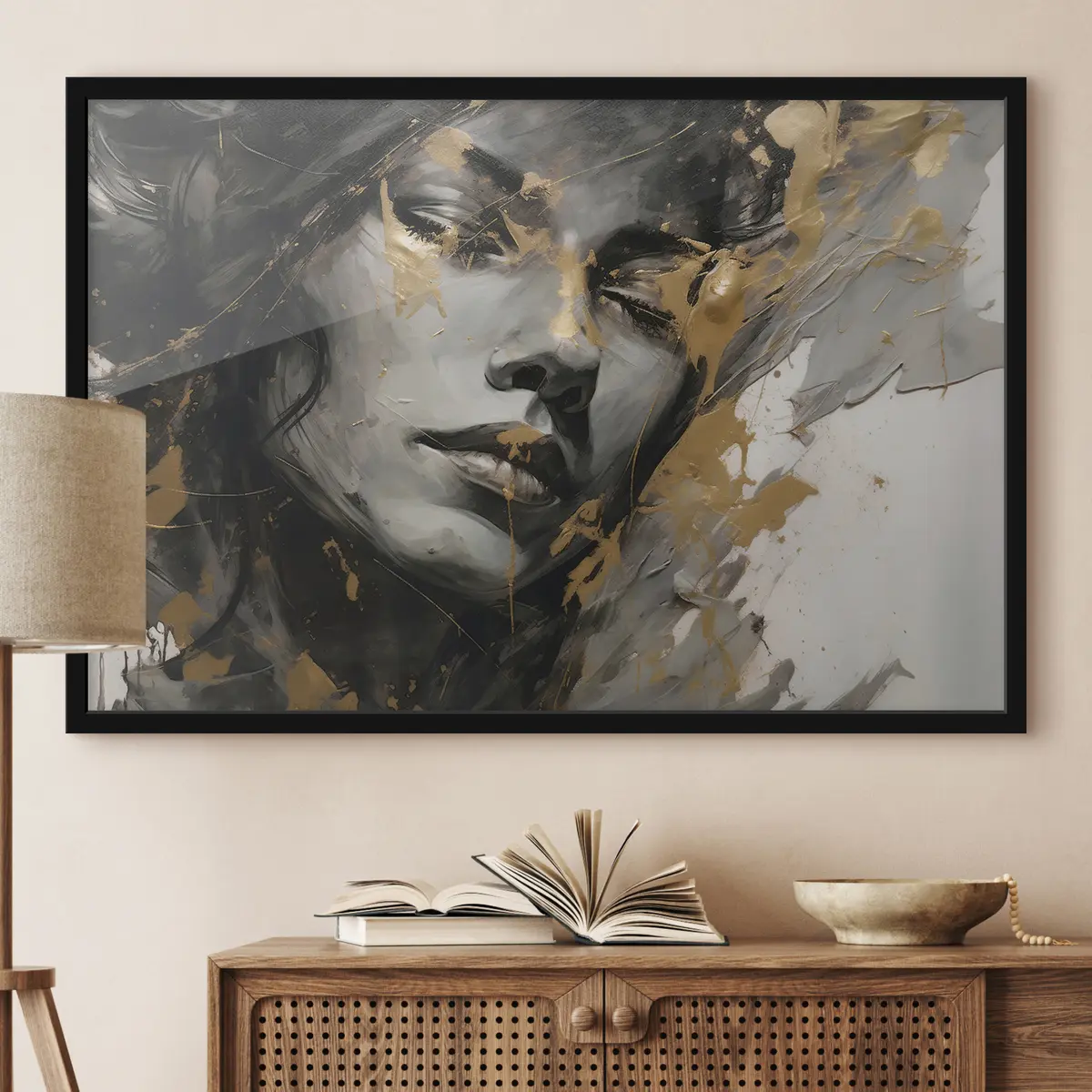 Plakāts Abstrakta skaistums ar izteiksmīgiem triepieniem f36214