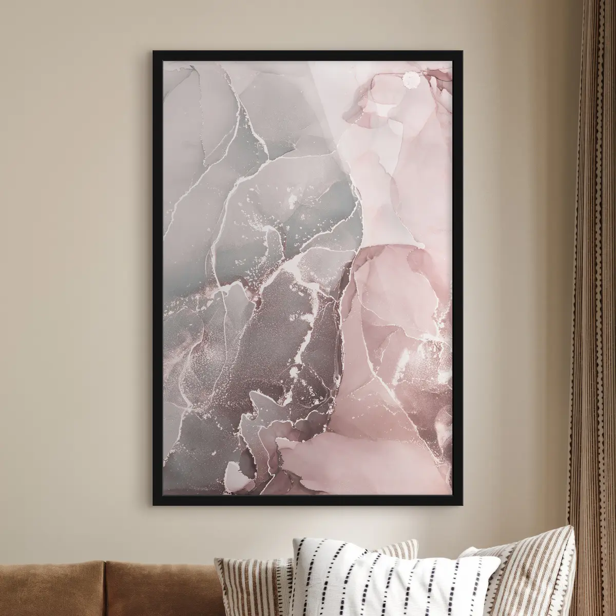 Plakāts Abstraktā šķidruma māksla ar maigām krāsām f36211