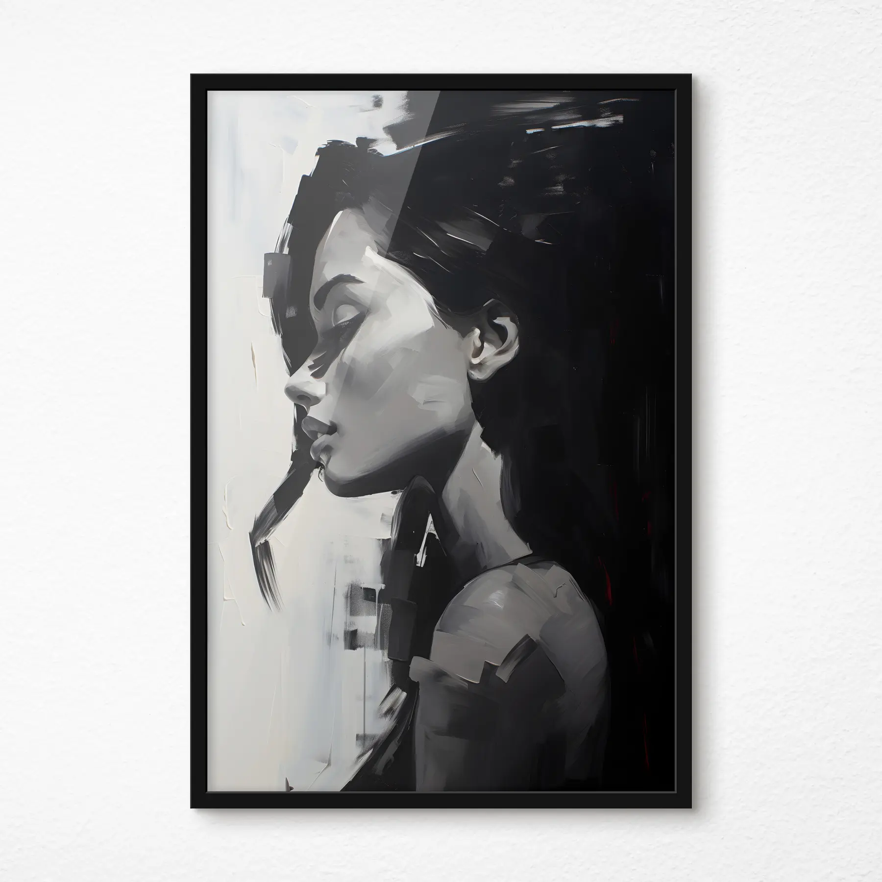 Glezna Monochromatiska elegance profilā f36158