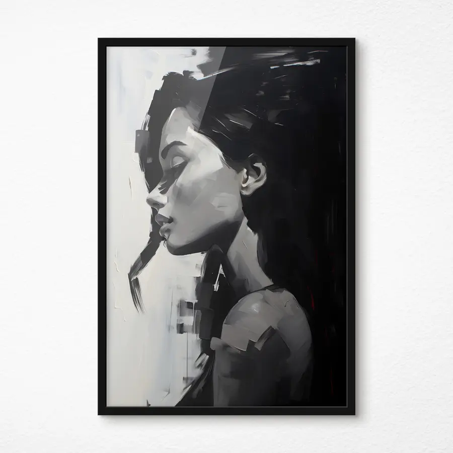 Fototapetes Monochromatiska elegance profilā f36158