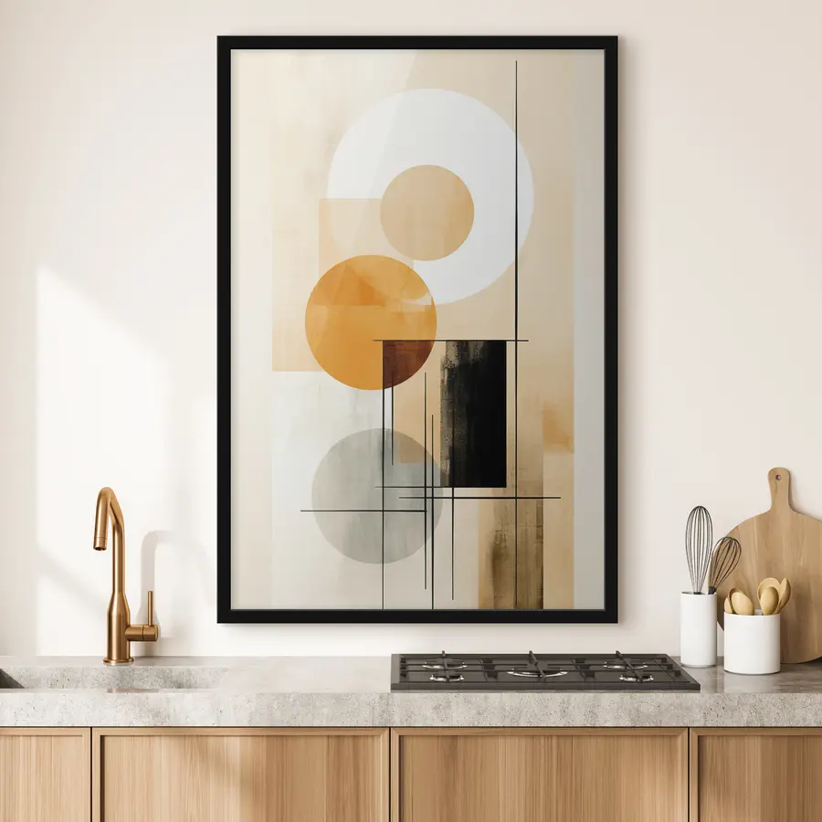 Fototapetes Ģeometriskas formas siltos toņos f36145