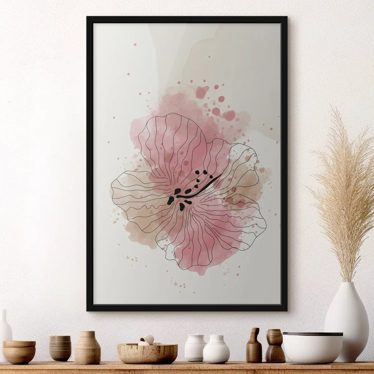 Plakāts Maigs zieds uz maiga fona f36136