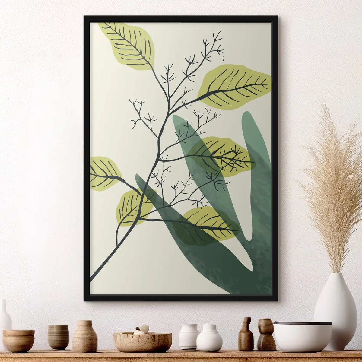 Plakāts Botāniskais skaistums maigos toņos f36134