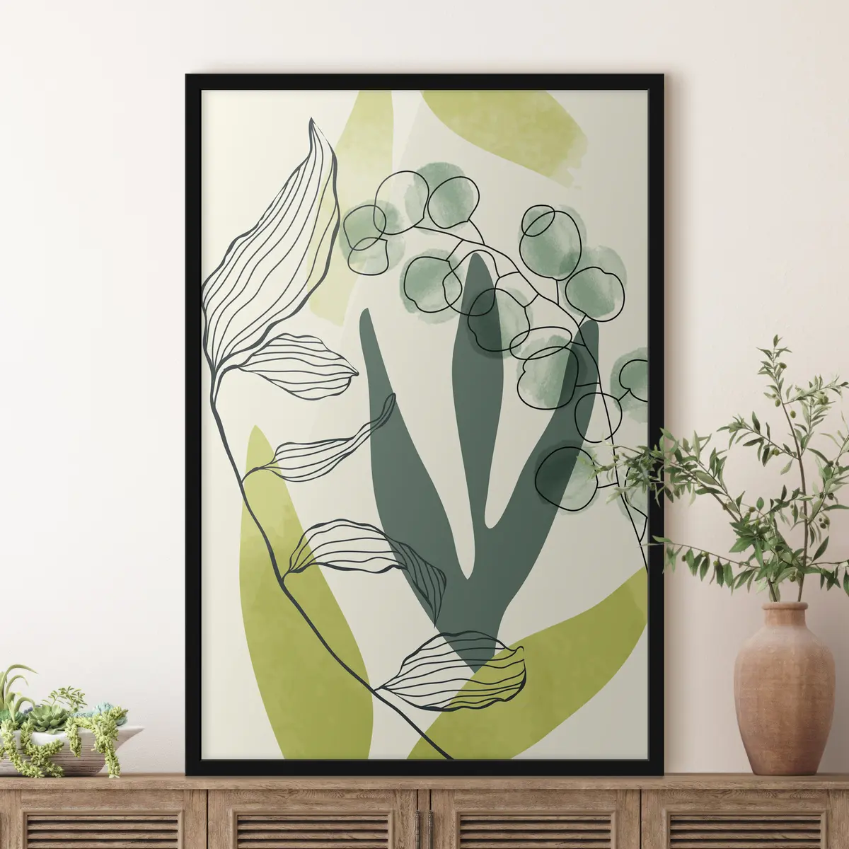 Plakāts Organiskas formas un līnijas harmonijā f36133