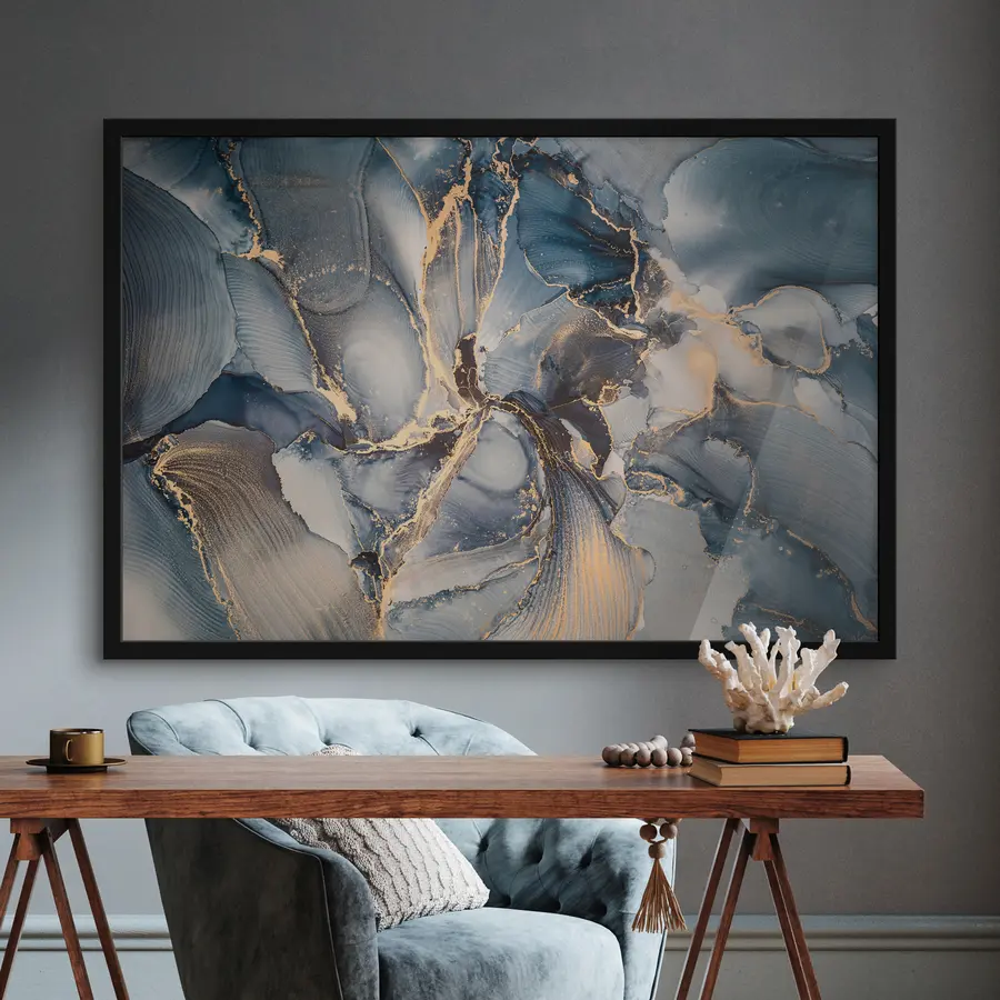 Fototapetes Eleganti zili un smilškrāsas virpuļi f36042