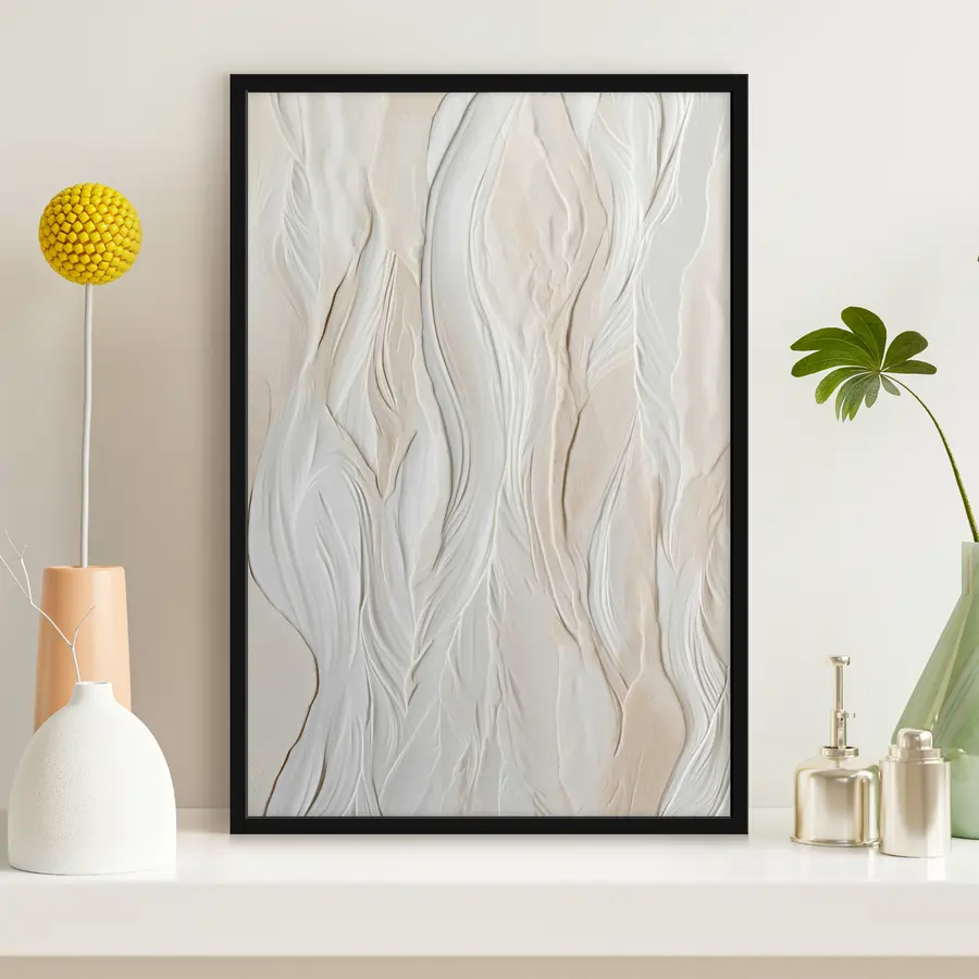 Fototapetes Teksturēti viļņi maigās, neitrālās toņos f36027