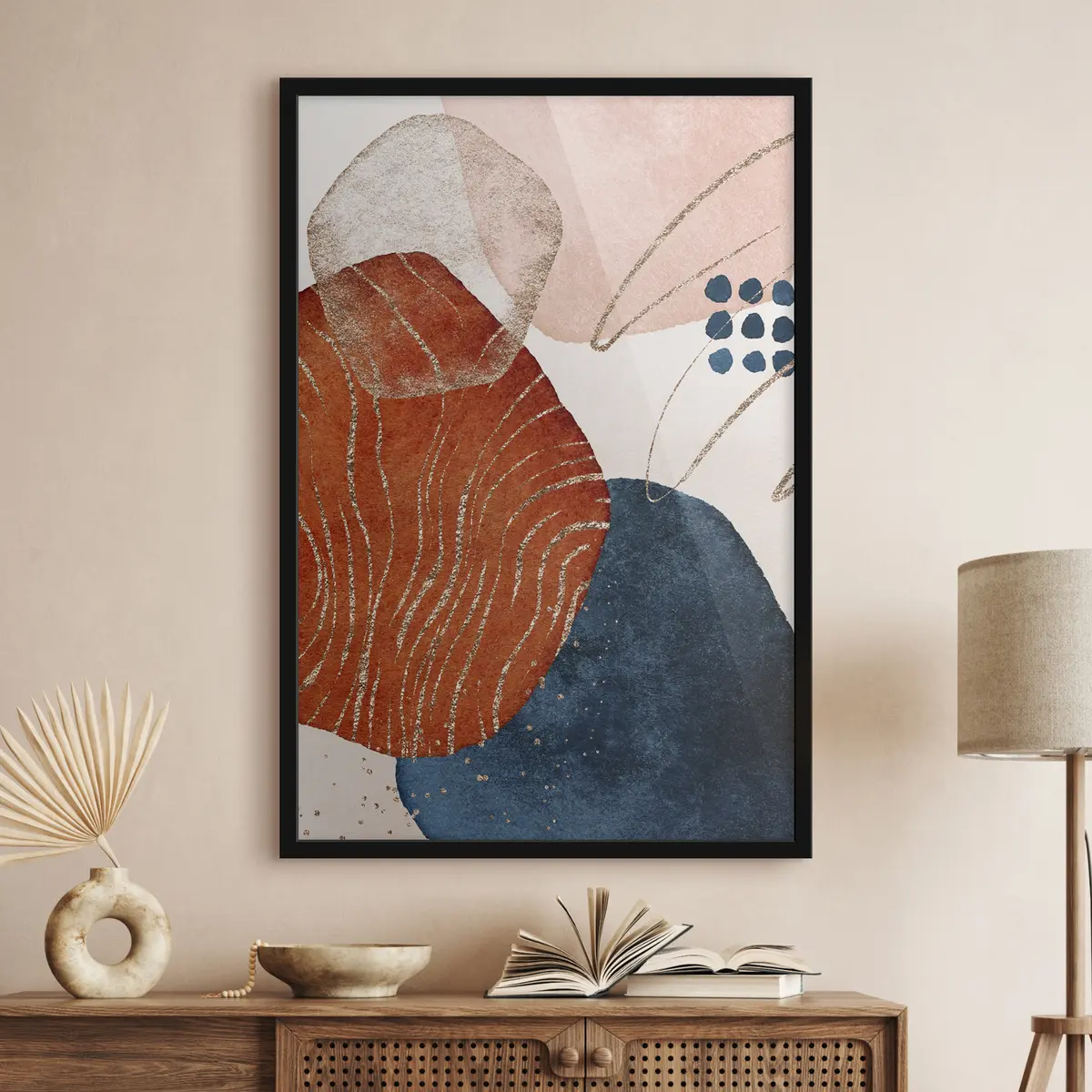 Plakāts Abstraktas formas zemes toņos f35956