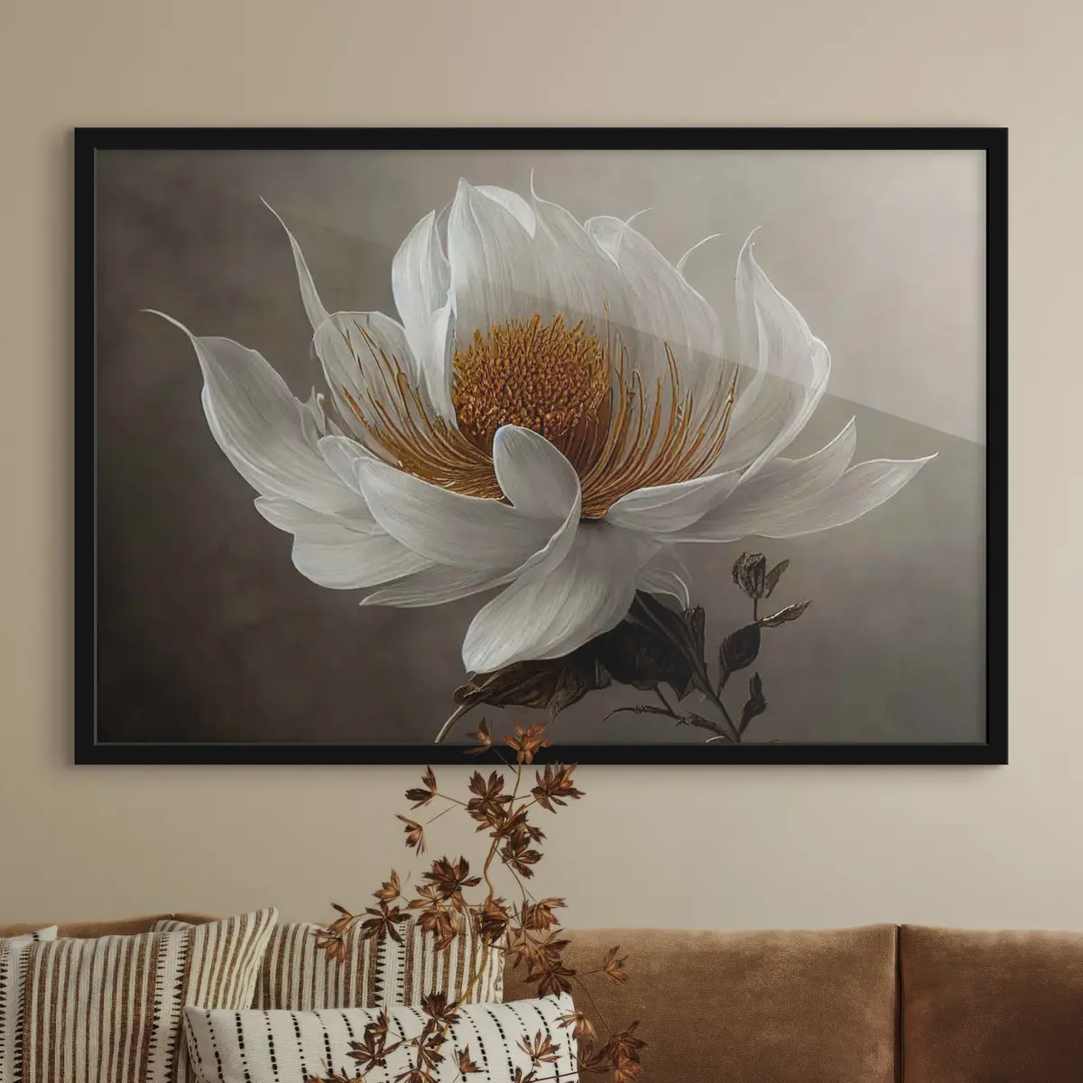 Plakāts Elegants zieds maigās nokrāsās f35725