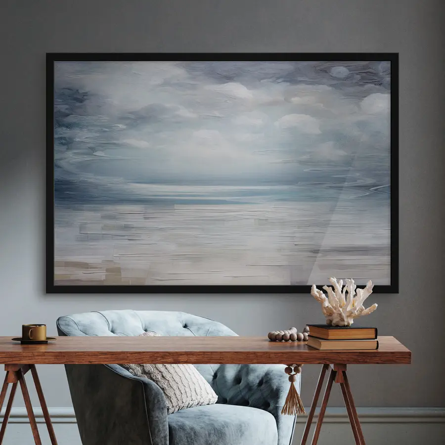 Fototapetes Ramus ūdeņi zem apmākušām debesīm f35715