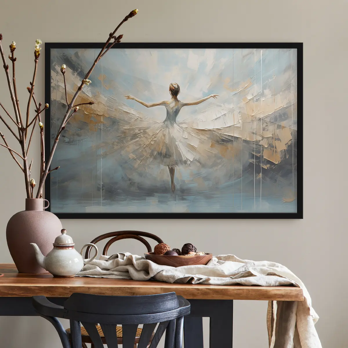 Plakāts Dejotāja, kas apvieno gaismu un kustību f35538