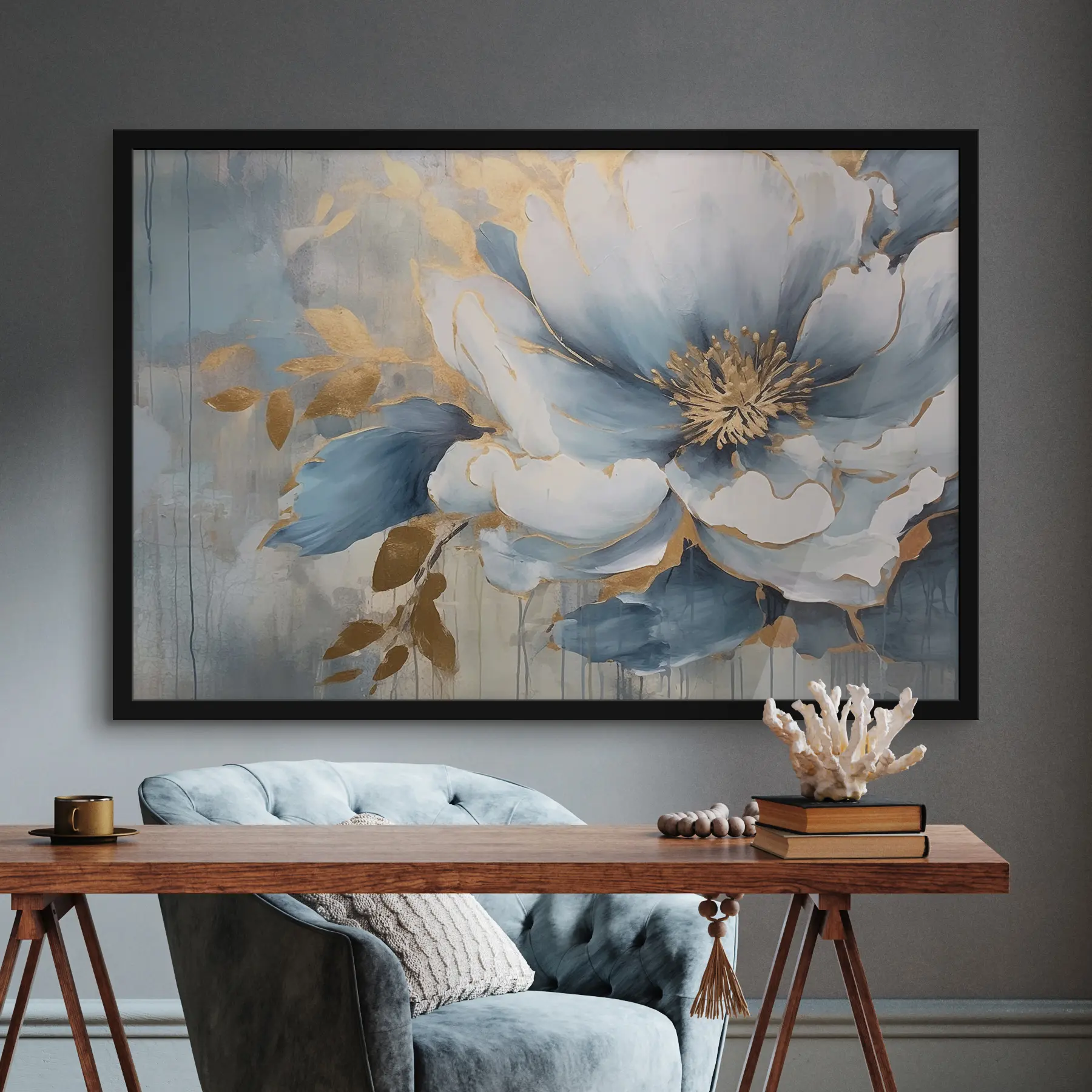 Fototapetes Elegants zieds ar nomierinošām krāsām f35382