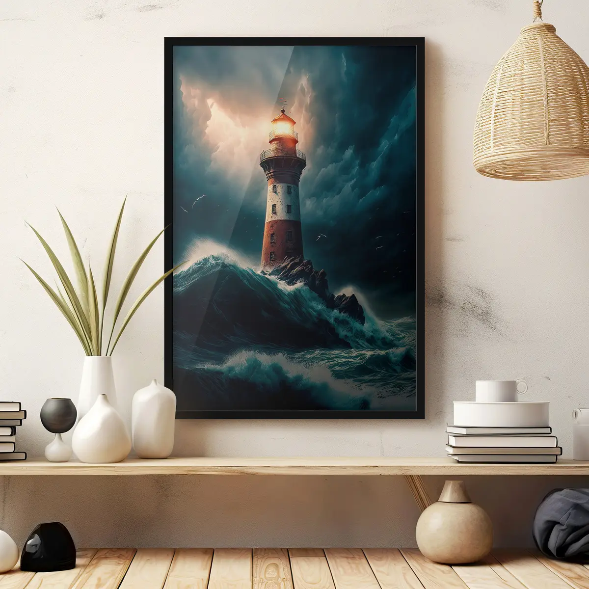 Plakāts Bāka, kas ved cauri nemierīgiem ūdeņiem f35349