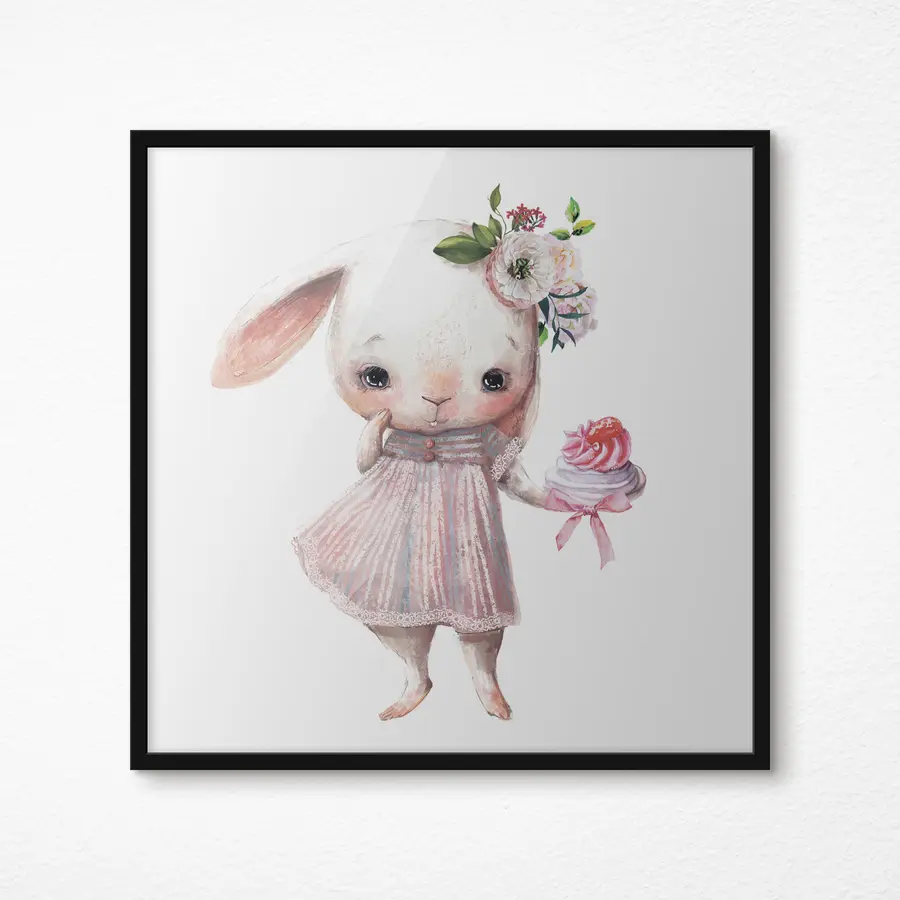 Glezna Gudrs zaķis ar saldu ārstēšanu f35046