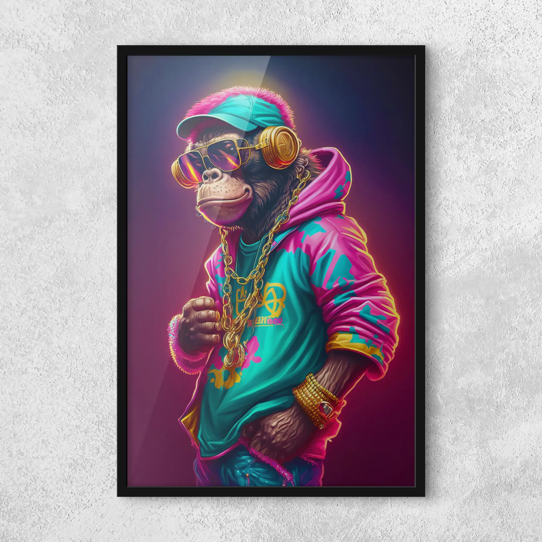 Fototapetes Stilīgs primāts krāšņā apģērbā f34891