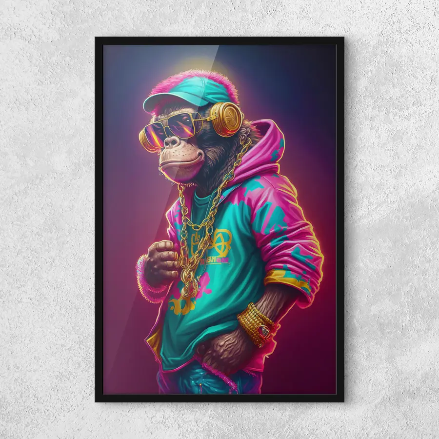 Fototapetes Stilīgs primāts krāšņā apģērbā f34891