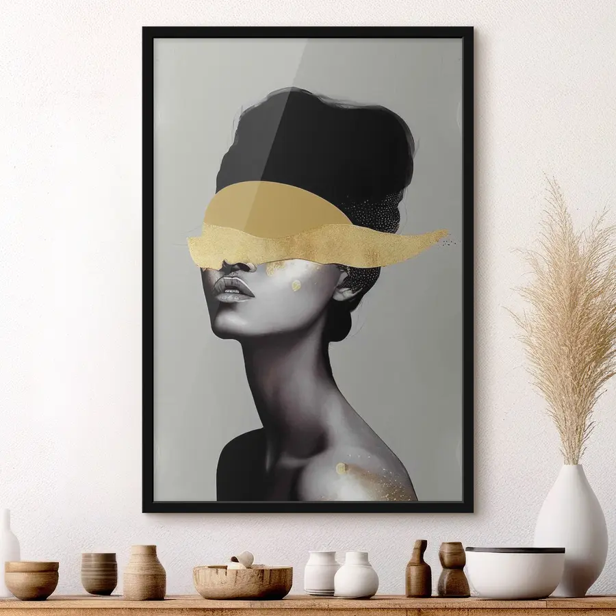 Fototapetes Attēls ar jaunu sievieti ar krāsu uz sejas f34862