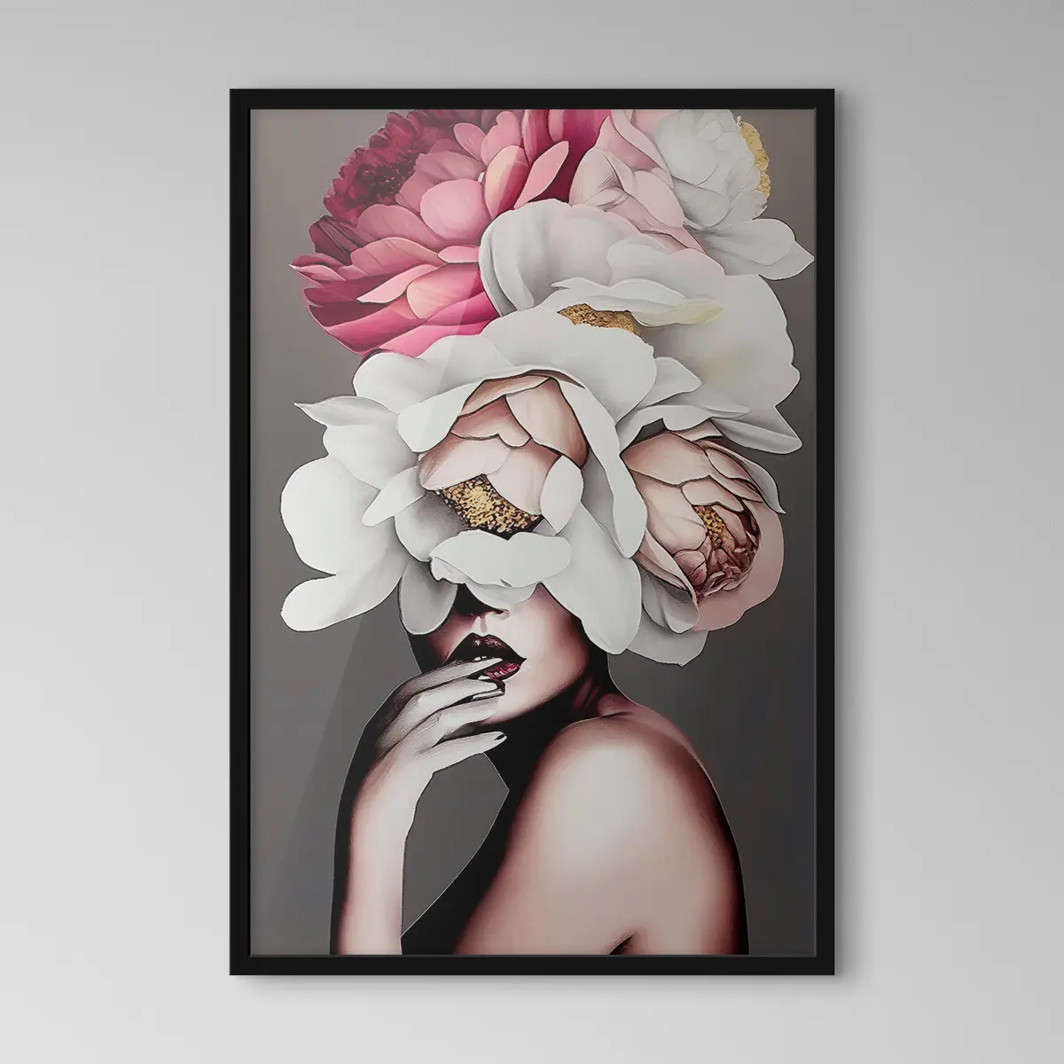 Plakāts Kaprīza skaistums, rotāts ar ziedlapiņām f34601