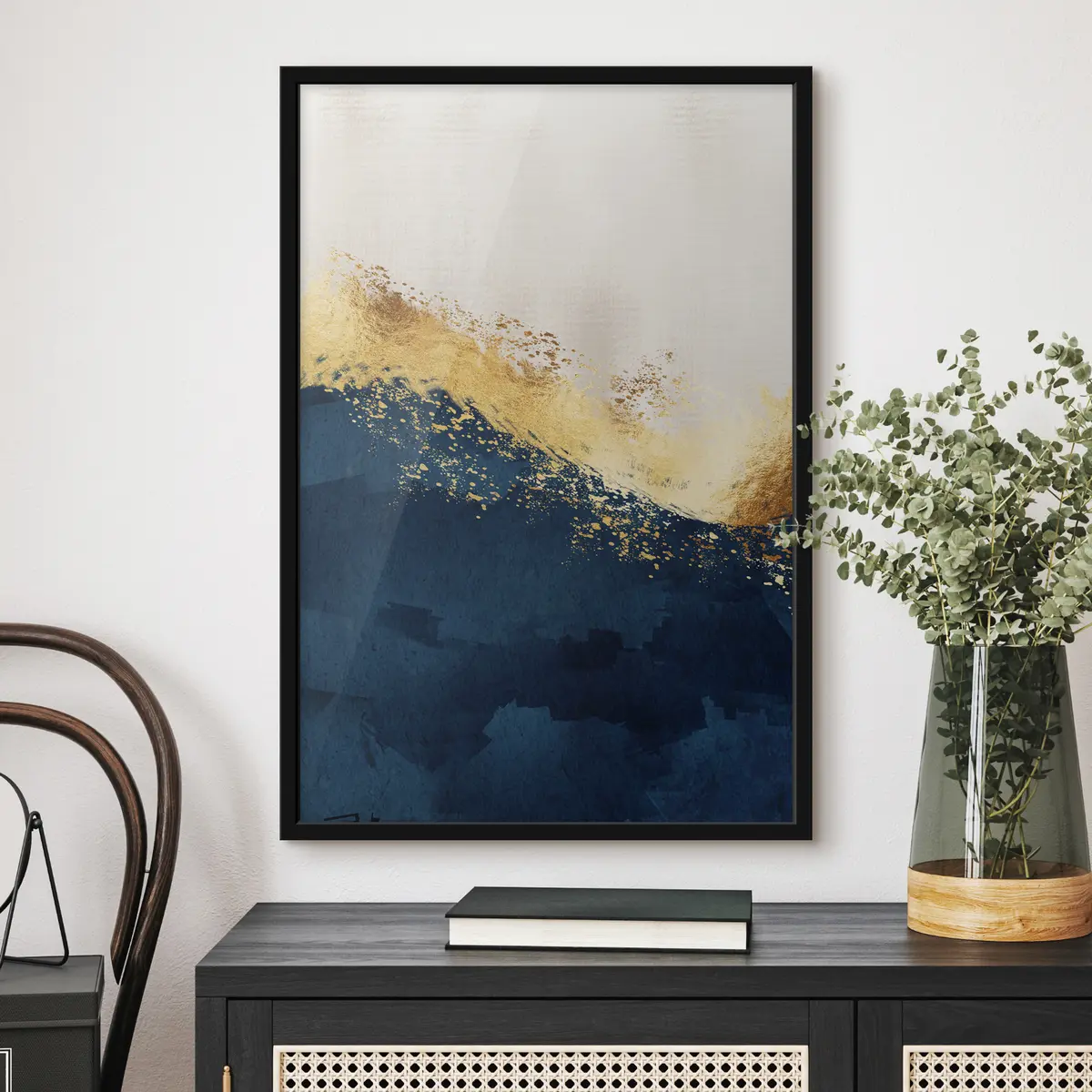 Plakāts Balts un zils f34212