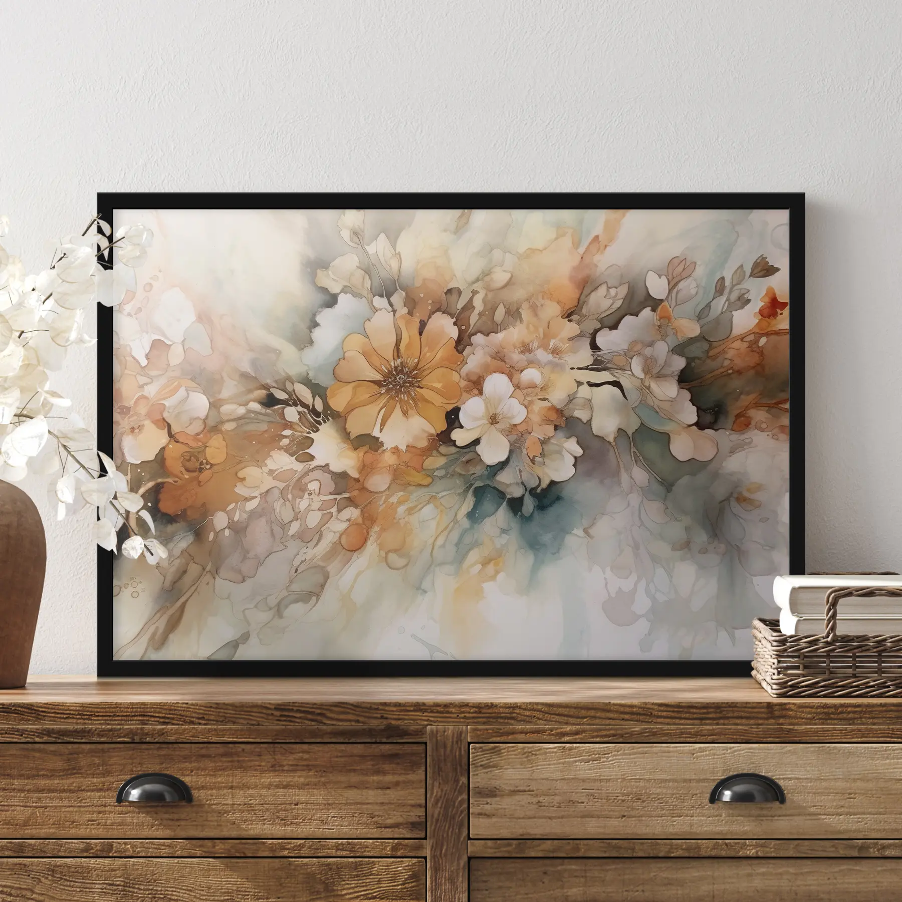 Fototapetes Ziedošu ziedu maigi toņi f34202