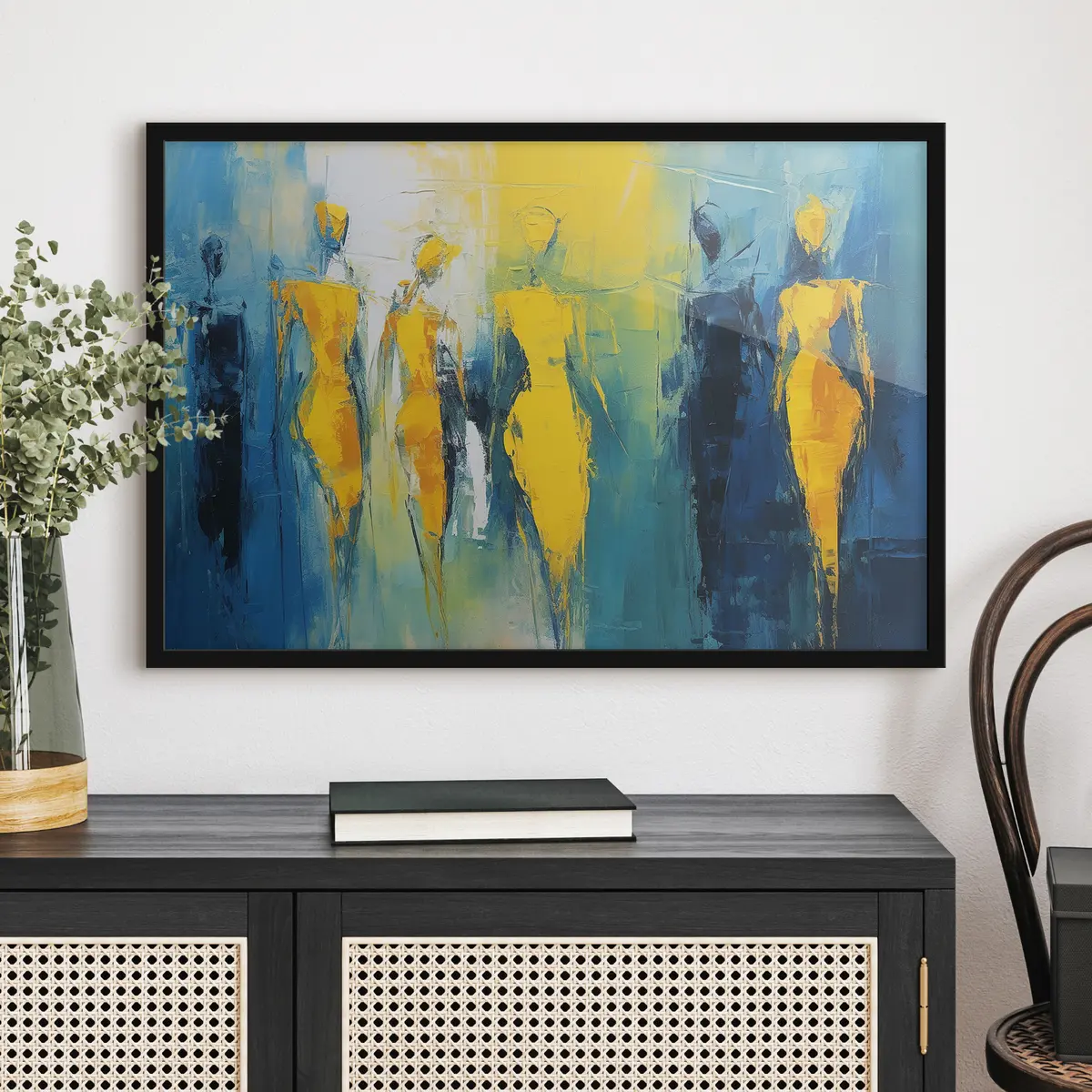 Plakāts Elegantas figūras spilgtās krāsās f33867