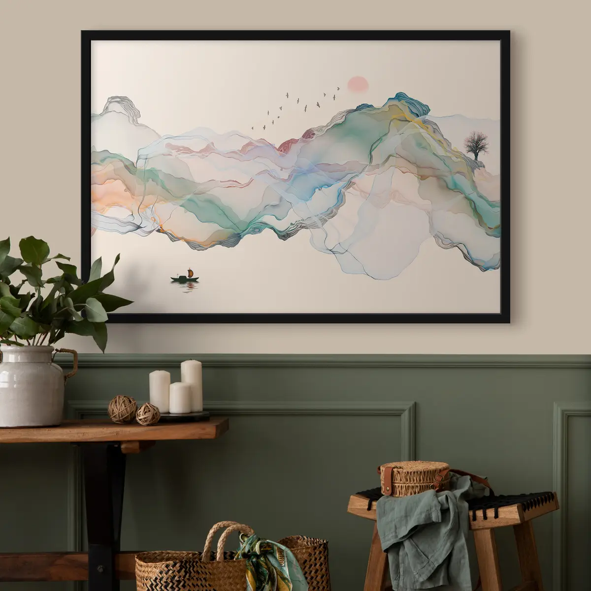 Plakāts Rāms ceļojums pa krāsainām ainavām f32936