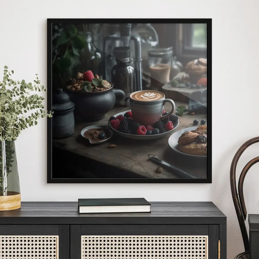 Fototapetes Mājīga rīta kafija ar ogām f32154