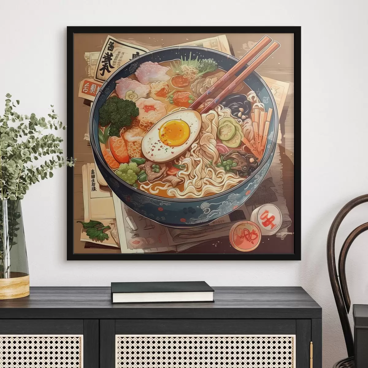 Plakāts Ramen, austrumu ēdiens, udon, ķīniešu ēdiens f32121