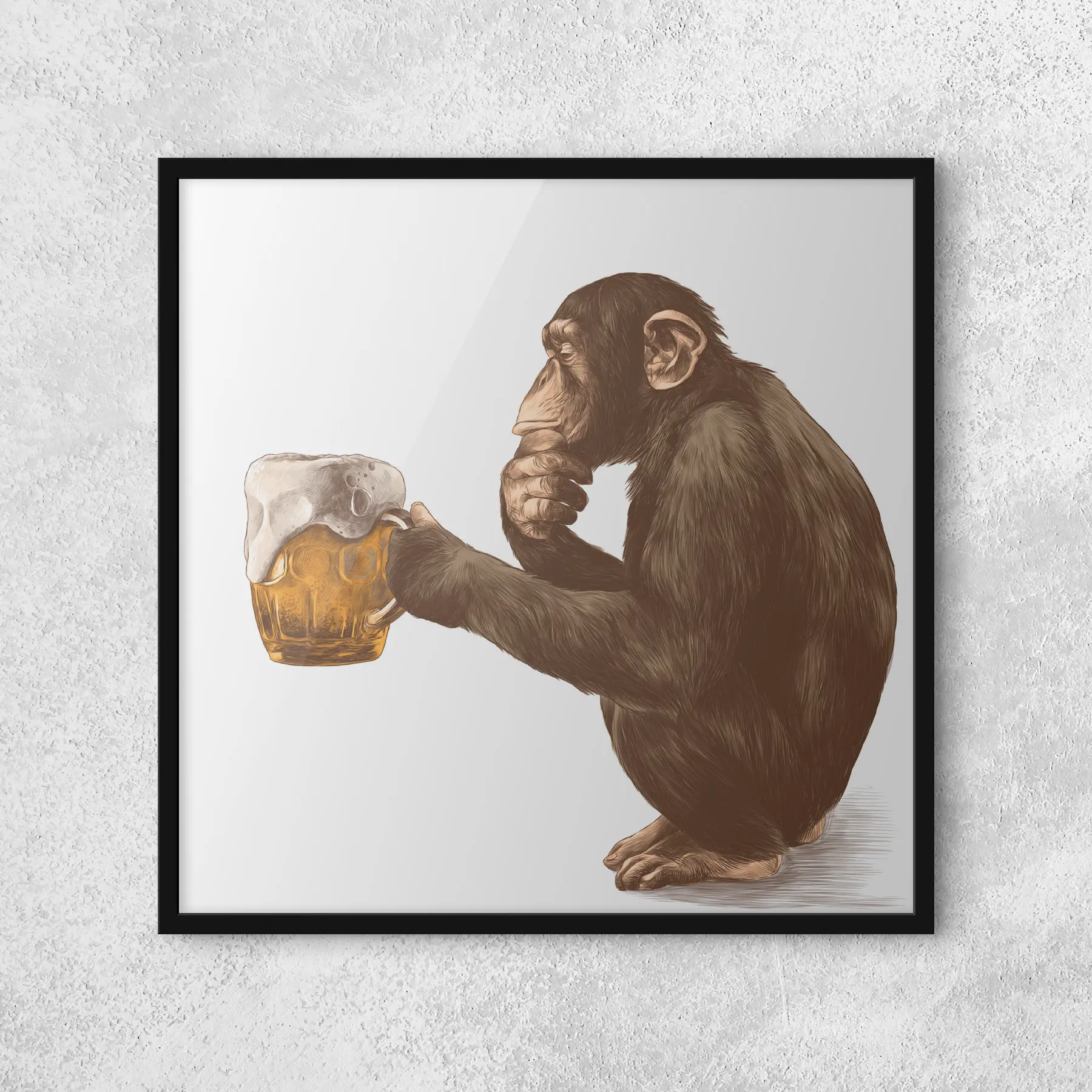 Glezna Domājot par atsvaidzinošu dzērienu f31304