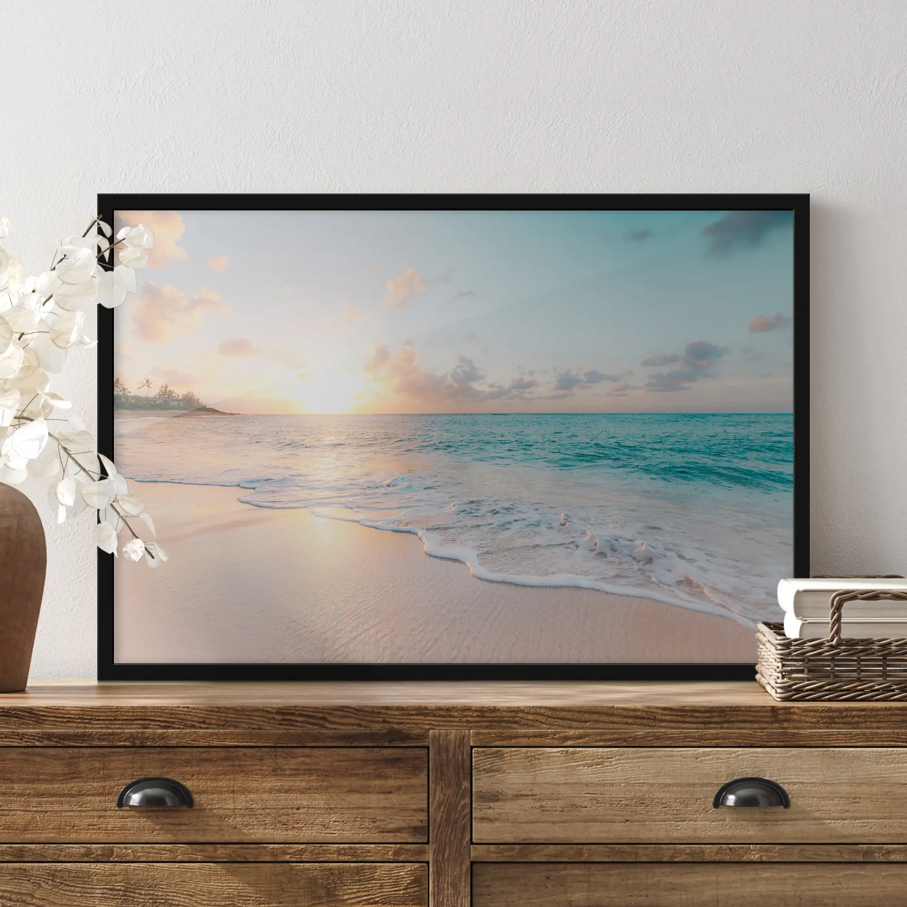 Fototapetes Mierīgs saulriets virs mierīgiem ūdeņiem f28661