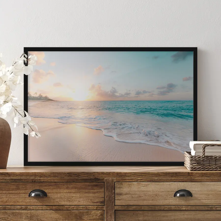 Fototapetes Mierīgs saulriets virs mierīgiem ūdeņiem f28661