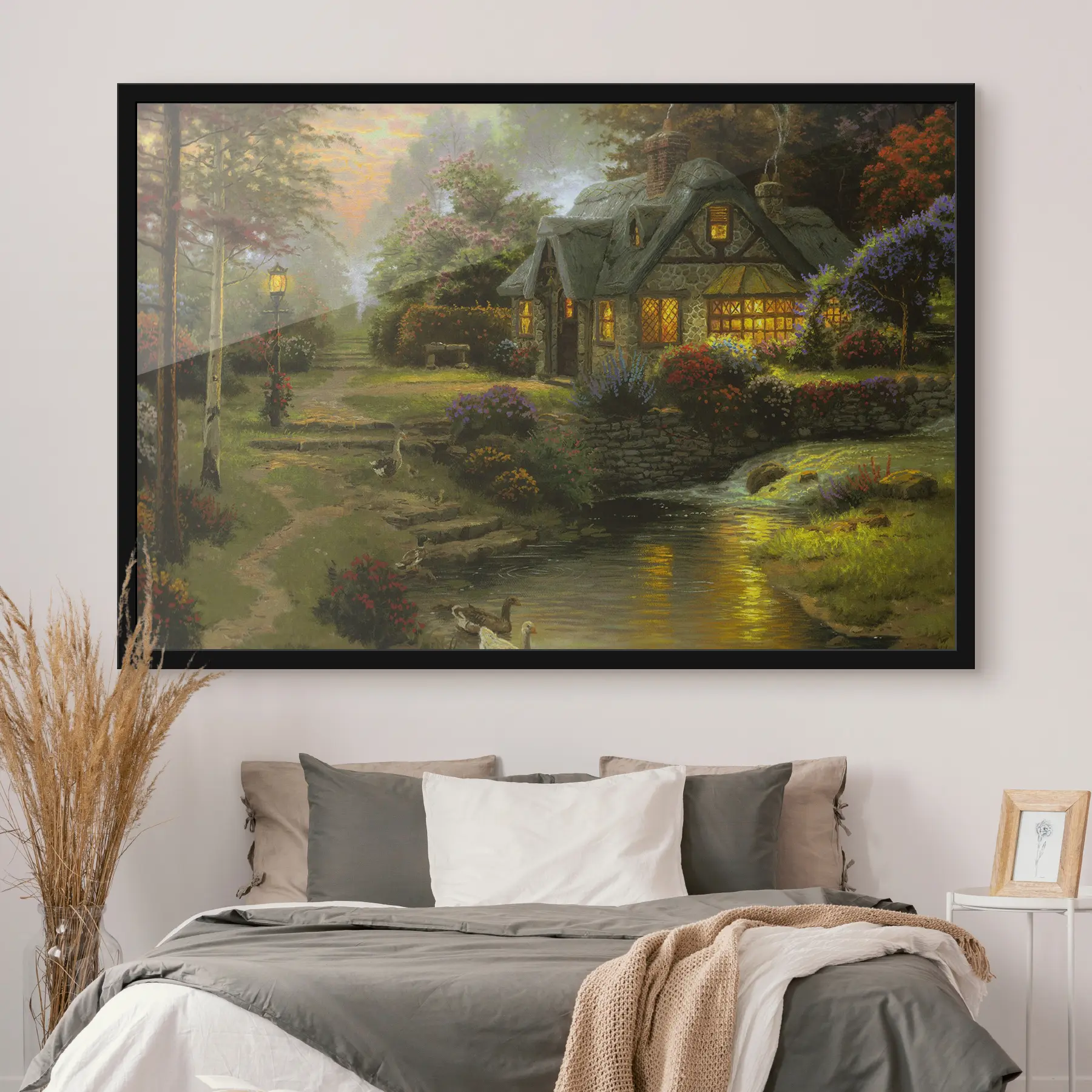 Fototapetes Burvīga māja pie klusas upes f19095