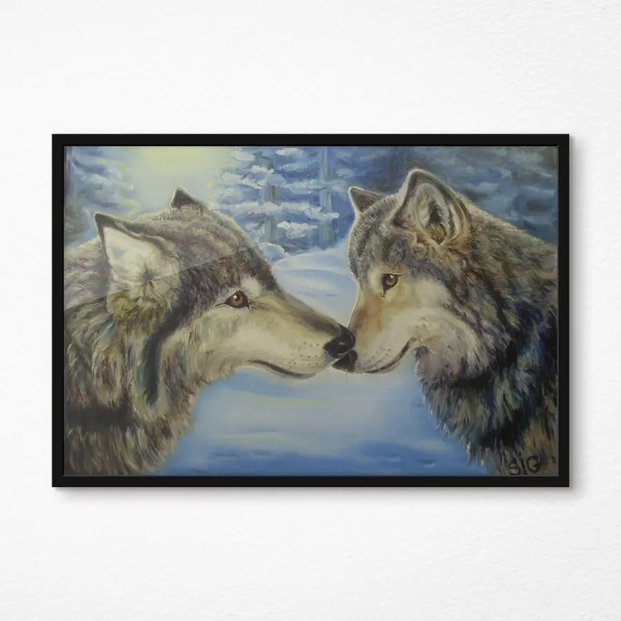 Fototapetes Divi vilki dala mirkli f15354