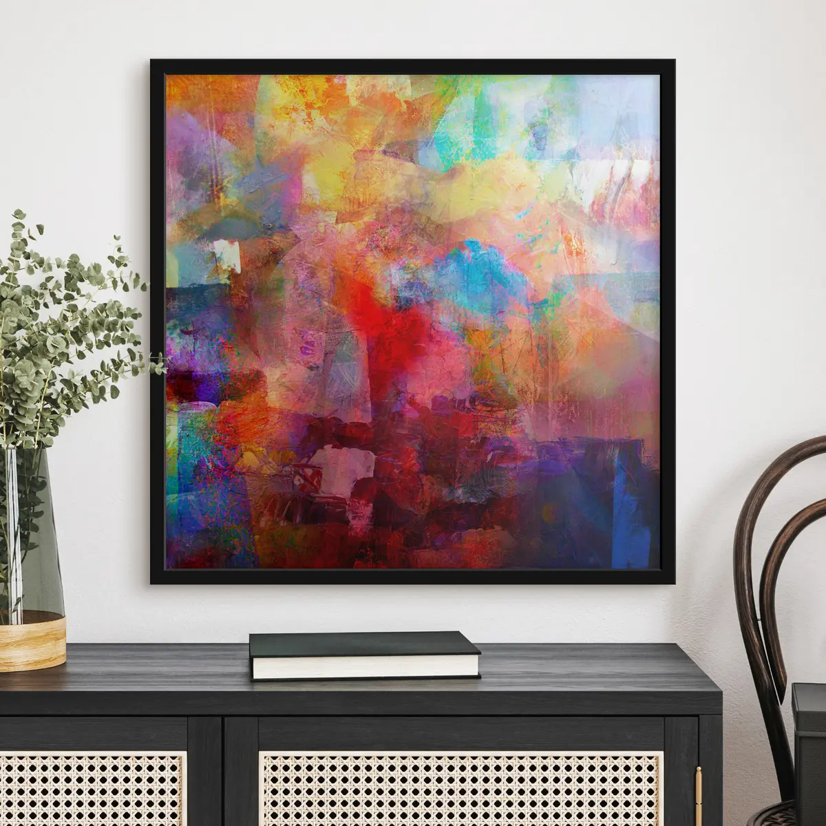 Plakāts Spilgtas krāsas abstraktā kompozīcijā f04344