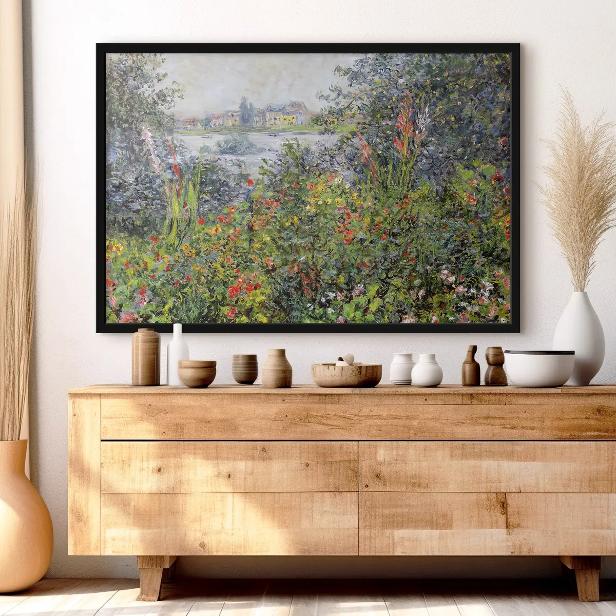 Plakāts Krāšņs dārzs pie rāma upes f04136