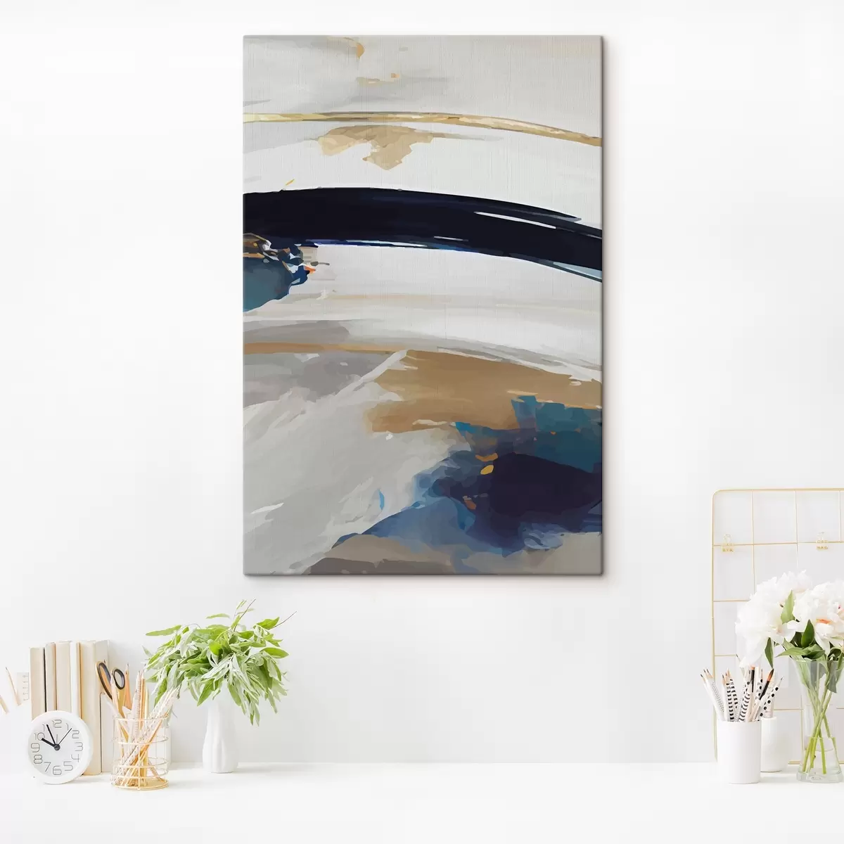 Glezna Abstraktas viļņi maigās krāsās s36620