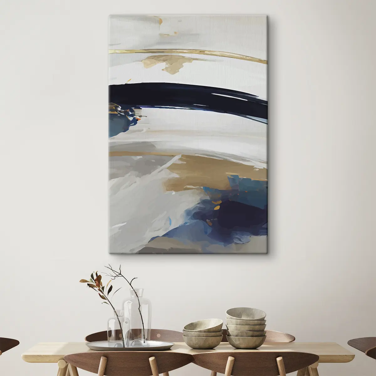 Glezna Abstraktas viļņi maigās krāsās s36620